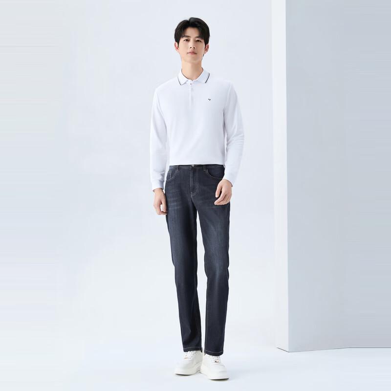 SEVEN Men's Lyocell & Silk Blend Business Slim Fit Denim Jeans