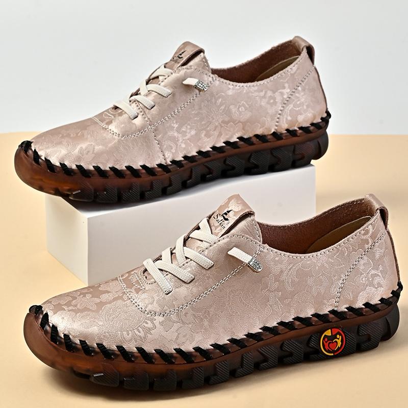 Damen Wanderschuhe Mokassins Fahrschuhe Komfort Flats Casual Plus Size Outdoor Handgefertigte Schuhe