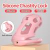 Chastity Cage with 4 Adjustable Rings Lightweight Silicone Male Chastity Device Invisible Penis Lock Bondage Sex Toys for Men 18+