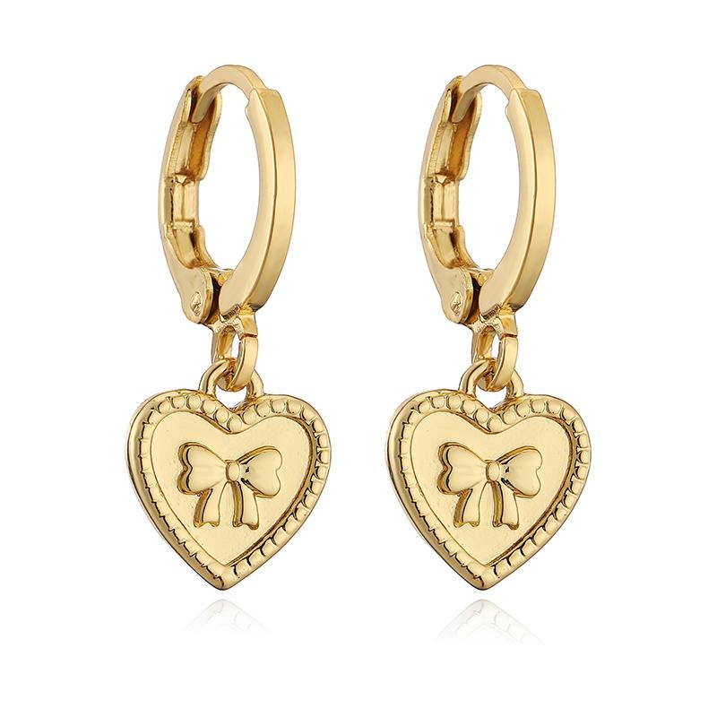 

HECHENG,9 Styles Small Pendant Earrings 18K Gold Plated Material Insect Plant Conch Sweet and Cute Women s Zircon Party Gifts