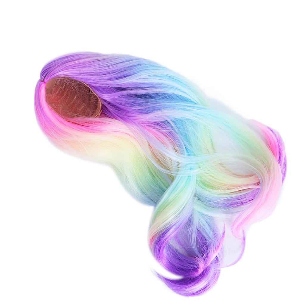 Joint Doll Wig Gradient Color High Simulation Soft Supple 1:3 Doll Wig for 21‑24cm Head Circumference Dolls