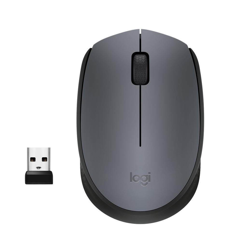 Logitech M170 Grey-K myszka Oburęczny RF Wireless Optyczny 1000 DPI