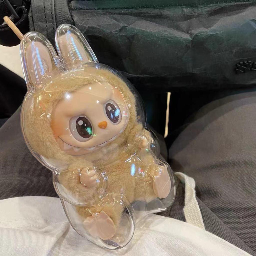 1 stuks Labubu Transparante Acryl Display Case Transparante Display Cover Stofdichte Beschermdoos voor Verzamelaars, Feestdecoratie, Halloween Cadeau