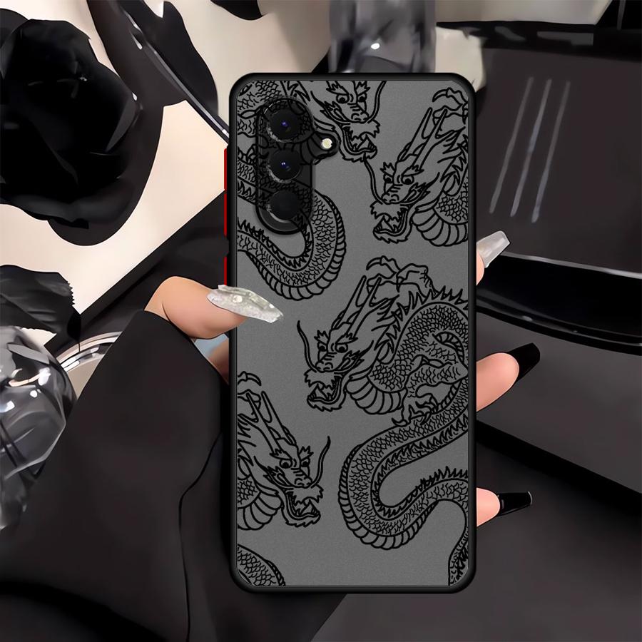 Case for Samsung Galaxy A17 A52 A14 A23 A73 A33 A34 A36 A53 A16 A15 A54 A52S A72 A35 A56 A55 Phone Cover Chinese Dragon