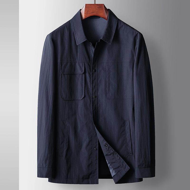 

Осень и зима Новая рубашка с лацканами Версия Топ Средний и Молодежный Легкий Роскошный Деловой Повседневный Пиджак 195 синий