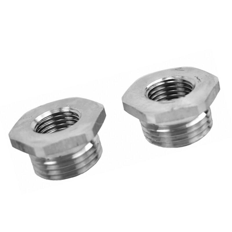 Fit For Harley Davidson Exhaust Reducer Oxygen Sensor Ports 12MM To 18MM Hole 2*