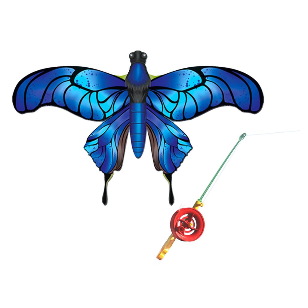 Dynamic Kite for Kids Adult Fishing Rod Dynamic Wing Swallow Kite Beach Play Party Outdoor Sport Flying Toy for Beginner