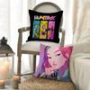 Anime K-Kpop Demon Hunters Pillow Case Short Plush Double-Sided Printing Home Machine Washable In Winter Cushion Cover