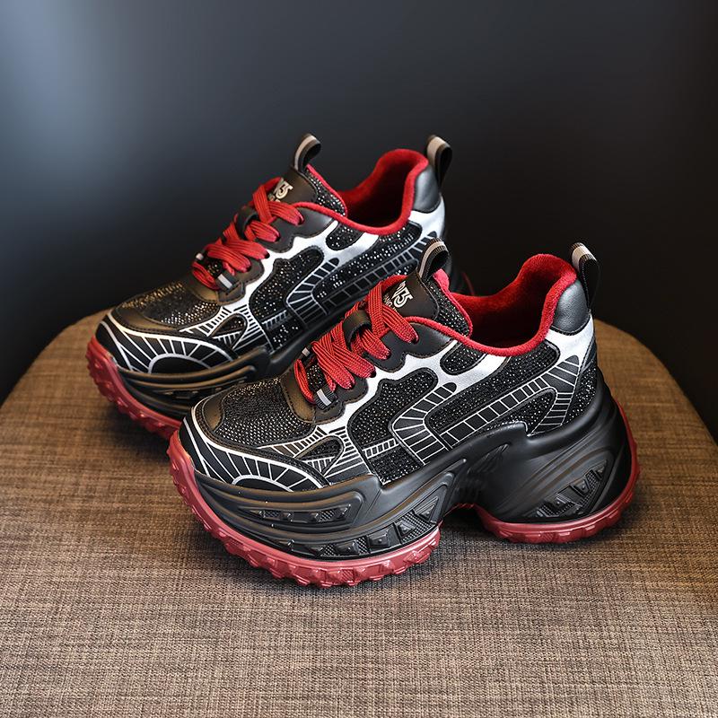 SJN9131-63 Women's Thick-Soled Height-Boosting Sneakers - Fall 2024 Casual Sports Shoes