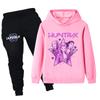 PB1209 Kinder Jungen Mädchen Kpop Mira Zoey Rumi Print Langarm Kapuzenpullover Hose Kleidung Sets