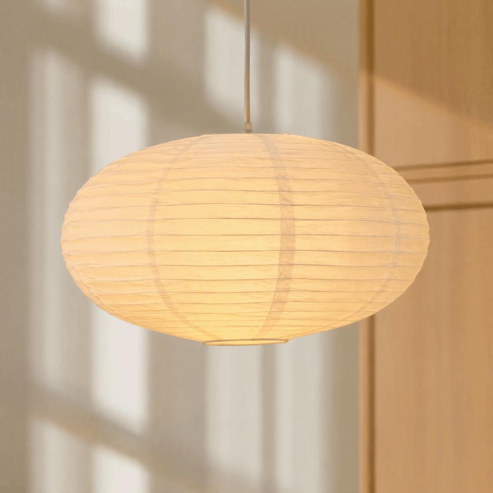 Oval Shape Paper Lamp Folding Design Wall Sconce Pendant Lamp Shade Living Dining Room Bedroom