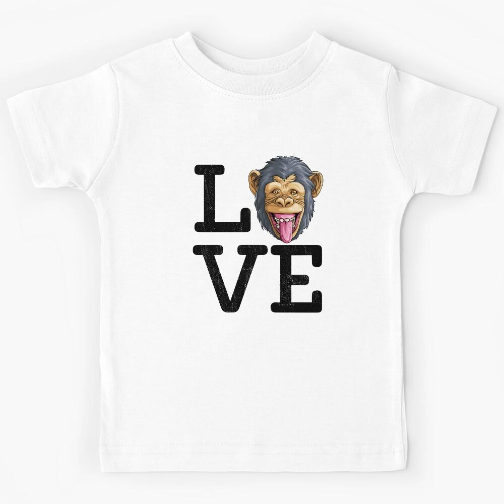 Monkey Love Chimpanzee Kids T-Shirt 130