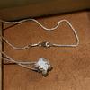 Neuer Vintage 100% Reiner 925 Sterling Silber Anhänger Pavé AAA Zirkonia Mattierte Spitze Halsketten Für Frauen Hochzeits Schmuck