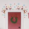 3pcs Wall Sticker Christmas Snowflake Santa Claus Christmas Tree Wave Dot Wall Sticker Door Head Decoration Self Adhesive Wall Sticker