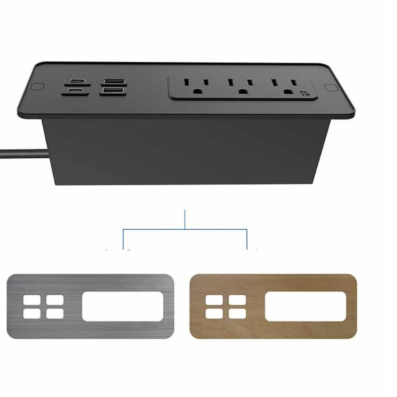 Desk Recessed Charging Socket Charging Port Socket Desktop Charging Station Installation Multipurpose Circuit for Home
