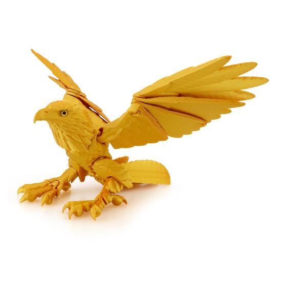 3D Printed Eagle Figurine Movable Joints Eagle Figure Model Toy Articulated Bird Figurine Home Office Bookshelf Desktop Decoration Ornament