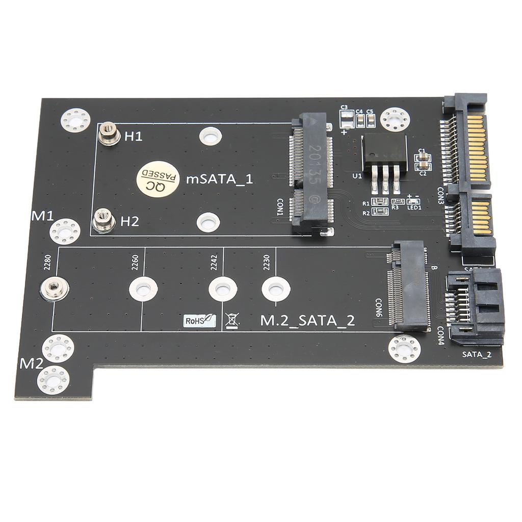 Adapter Card MSATA M.2 NGFF SSD To Dual SATA3 Fast Reading Speed Converter Computer Accessories