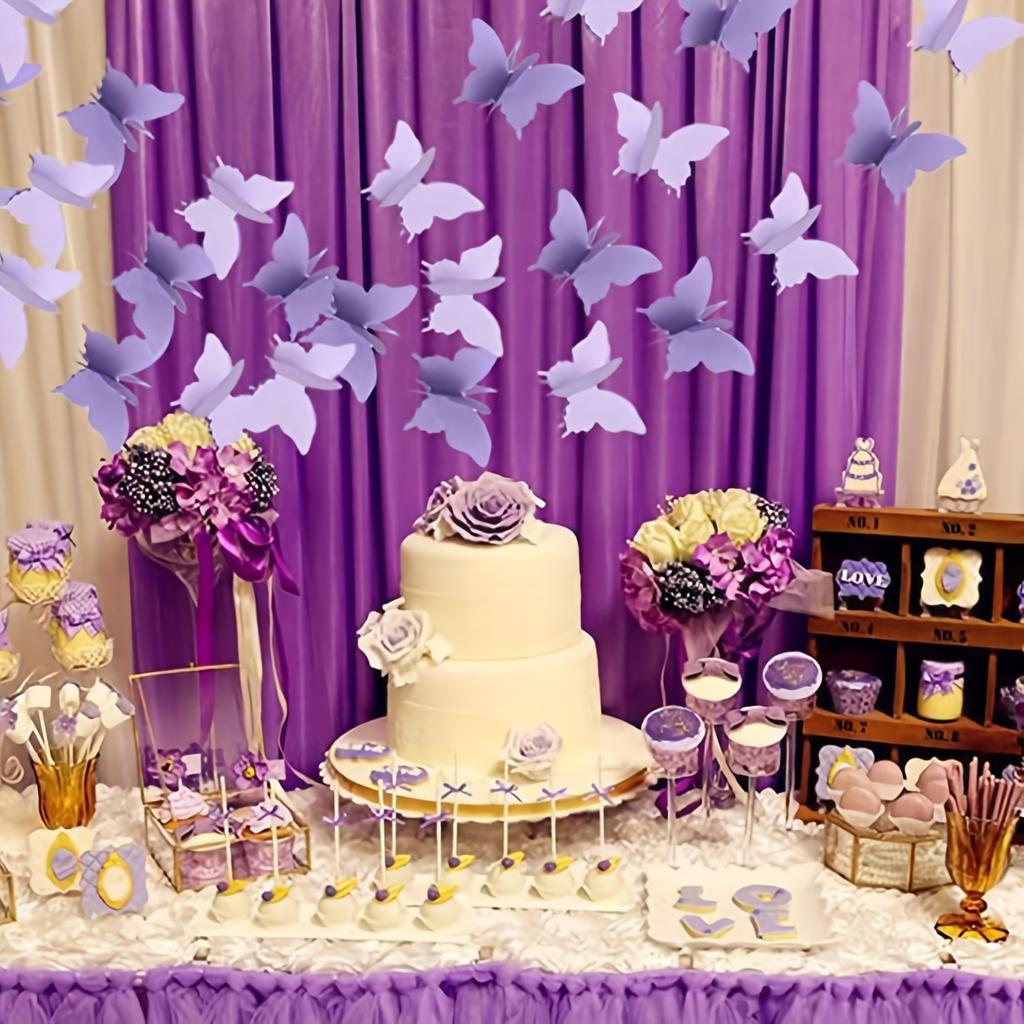 18pcs 3D Butterfly Banner Decorative Paper Garland for Wedding, Baby Shower, Birthday & Theme Decor Hanging Garland Paper