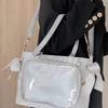 New Cute Kawaii Ita Bag for Girls with External Ptaain Layer PVC Transparent Bag Fashionable Handheld One Shoulder Crossbody Bag