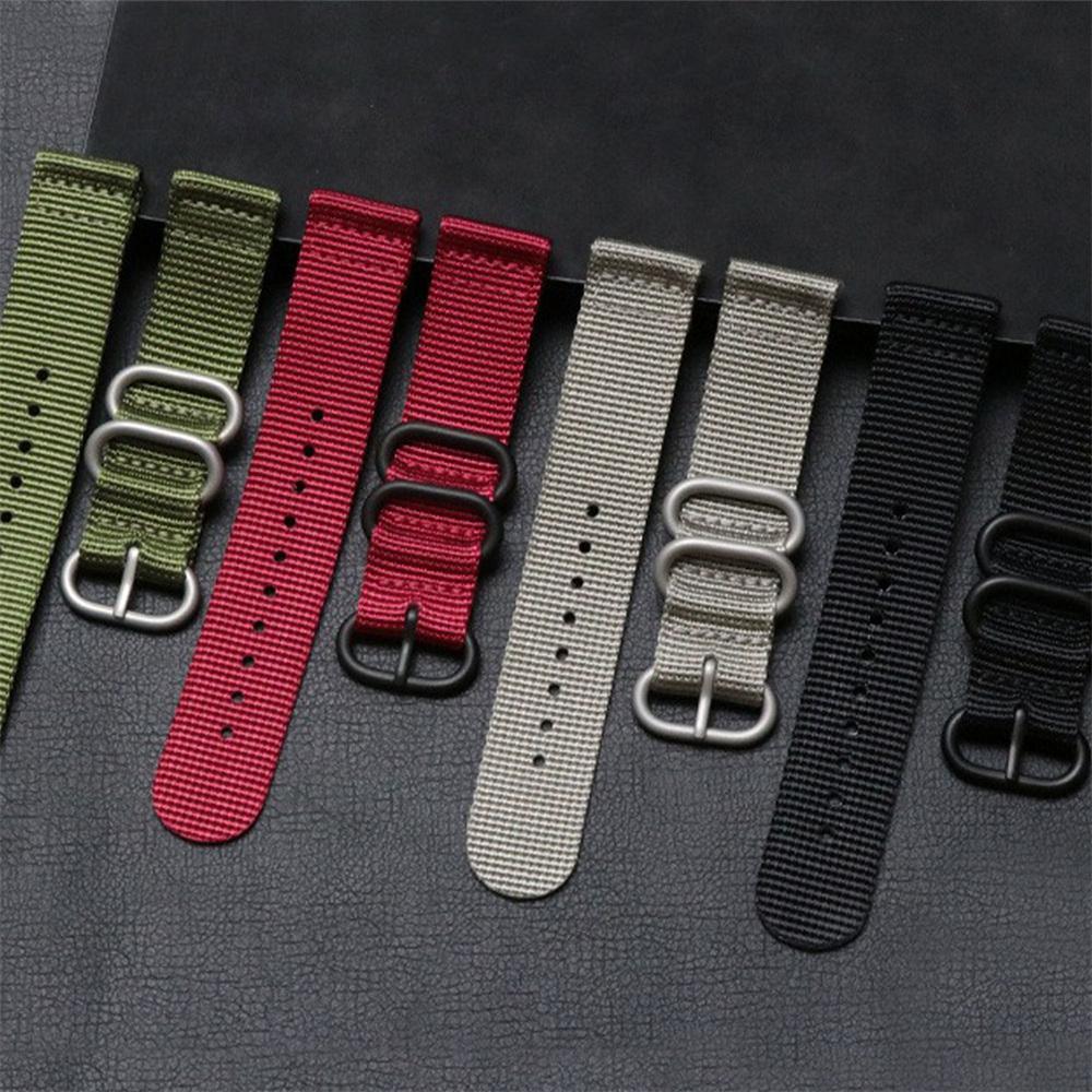 22mm Double Loop Nylon Watchband for Huawei Watch GT 6/5/5 Pro 4 46mm Black Buckle Braided Strap