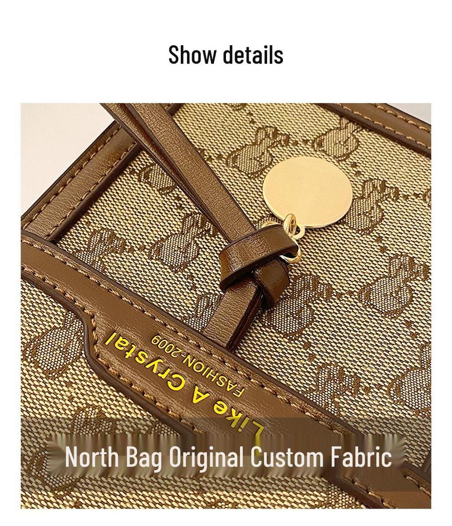 Damen Umhängetasche und Schultertasche aus bestickter Leinwand