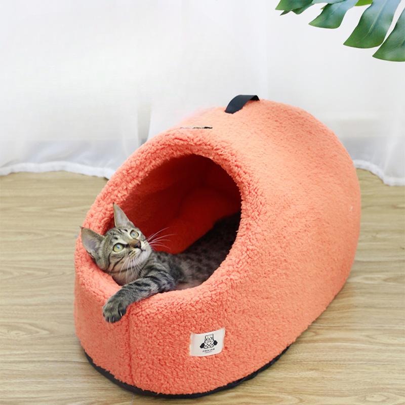 New Cat Nest Semi-enclosed Warm Cat House Cat House Pet Slipper Nest Four Seasons Universal Dog Kennel Pet Nest Mat
