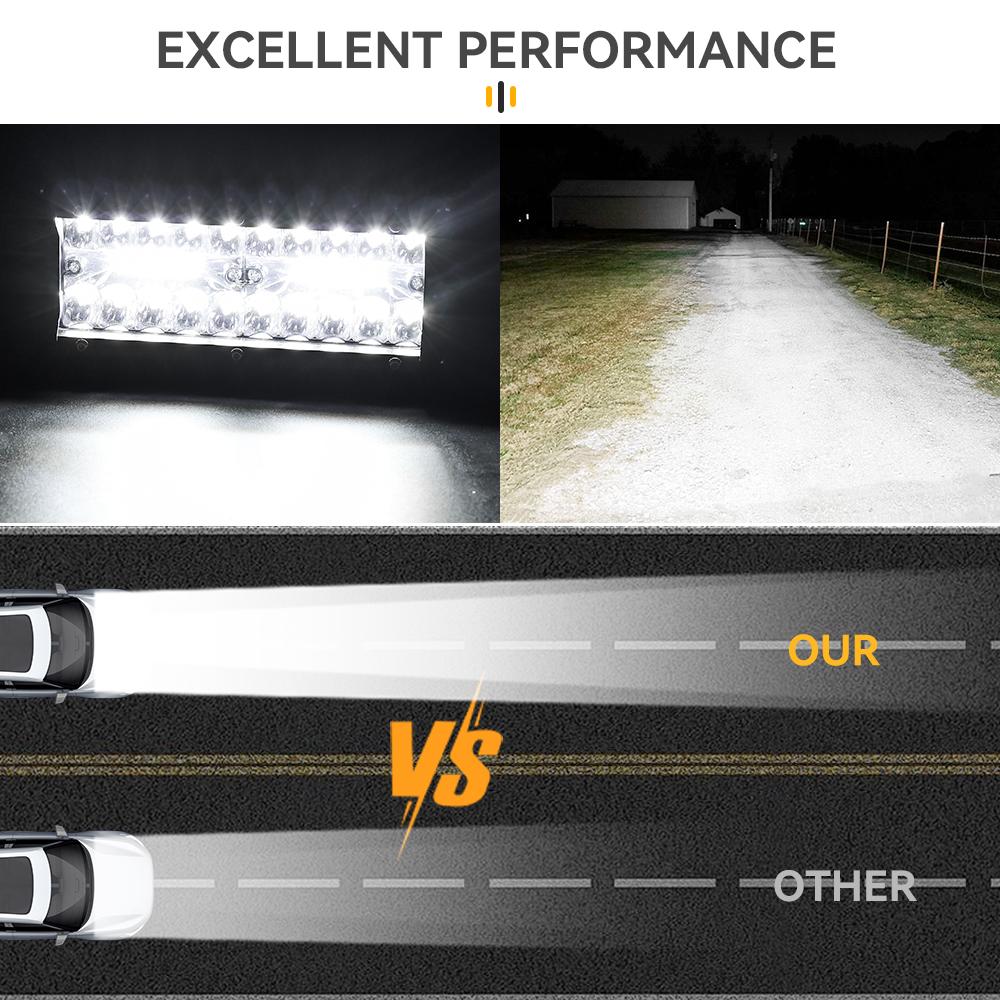 12V 24V LED Bar Offroad Spot Flood Combo LED Light Bar/Work Light for Truck Car SUV 4WD 4x4 Boat ATV Barra LED Headlights