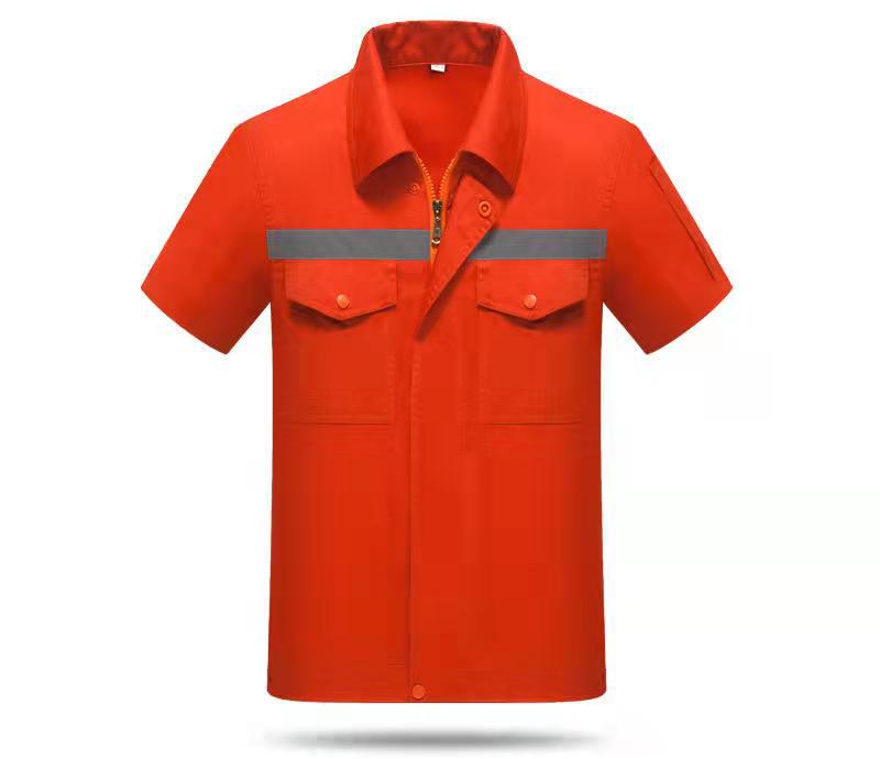 

Summer Workwear Set: Durable, Dirt-Resistant, Short & Long Sleeve with Reflective Strips for Highway Landscaping & Sanitation. XXXXL