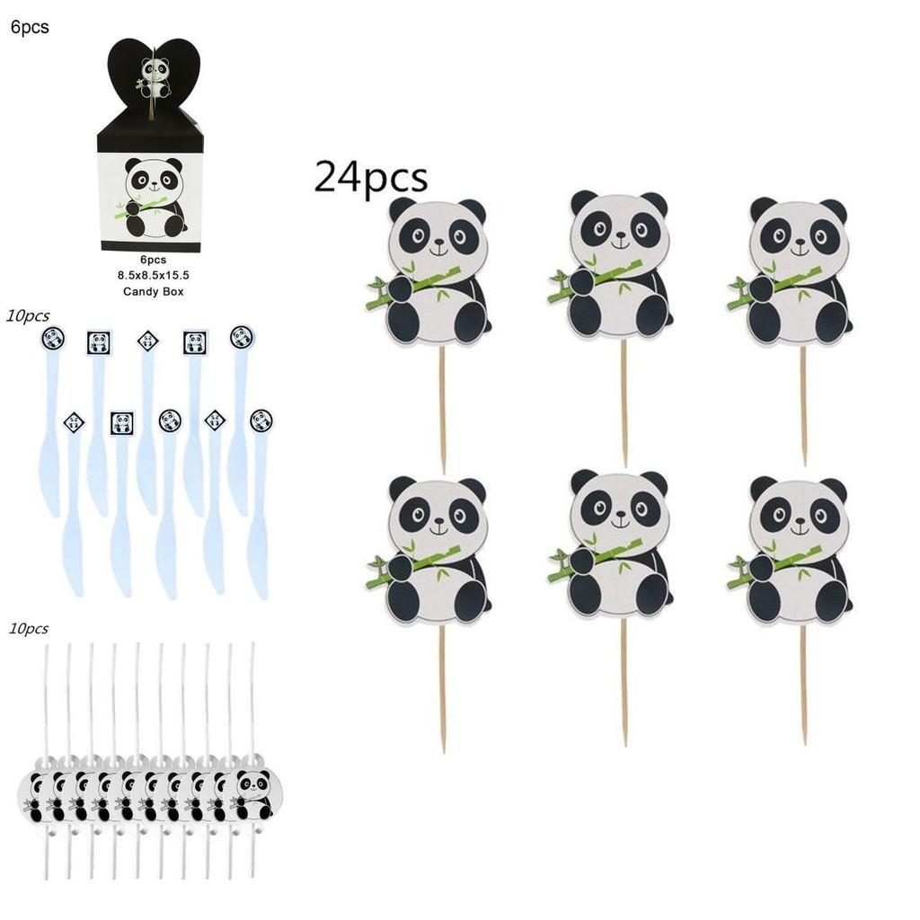 Adorable Panda Animal Party Supplies Tableware Decor For Kids Birthday Celebrations