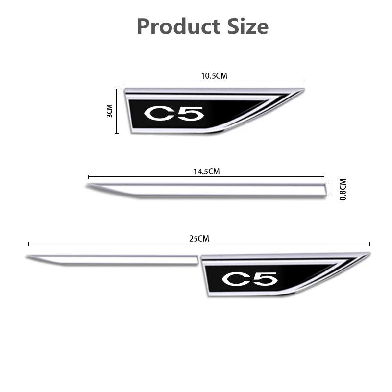 Auto Door Fender Side Blade Badge Car Body Anti Scratch Metal Sticker For Citroen C5 2000-2017 Accessories