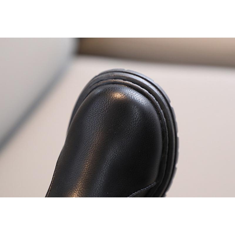 Children's Martin Boots Autumn New Black Leather Boots Boys' Short Boots Girls' British Single Boots Big Children's Leather Shoes