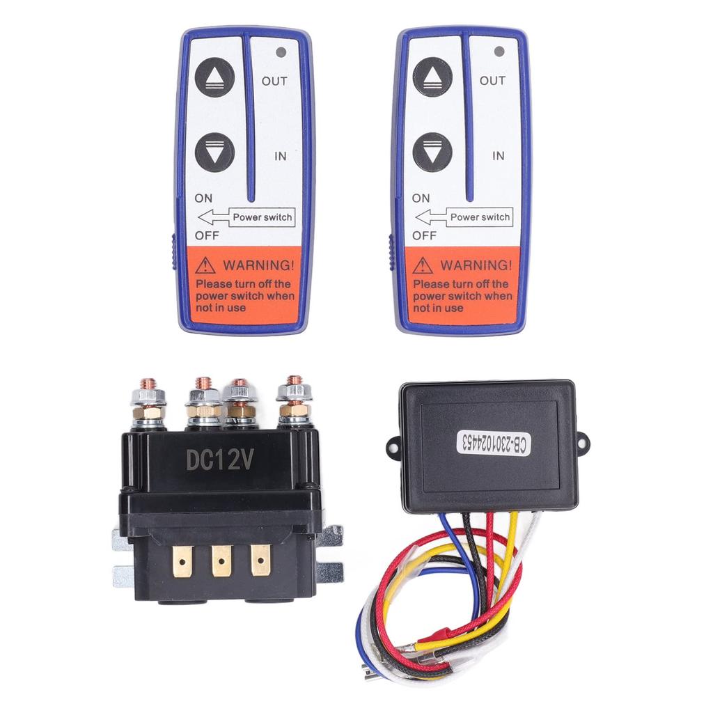 Brass 12V 250A Winch Relay Kit with Remote Control Relay Contactor Switch for Industrial Vehicle Winch Remotes