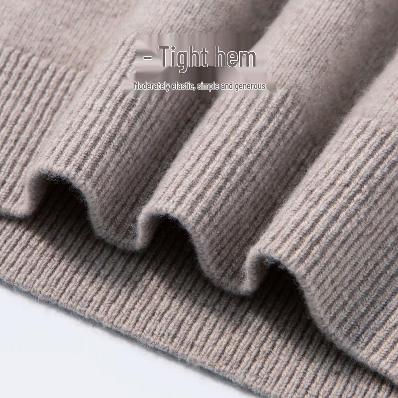 Hodo Men's 100% Wool Heavyweight Round Neck Sweater
