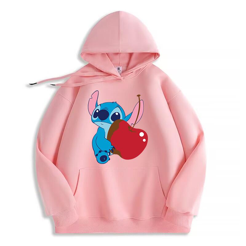 Толстовка с ушками кошки Stitch для взрослых - Осенне-зимний стиль S