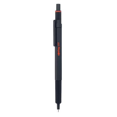 Rotring Ручка кулькова 600 Чорна M Середній пишучий вузол Масляна з подарунковою коробкою, Кнопковий механізм, Сумісна з кресленням, Автентичний імпорт 2032577