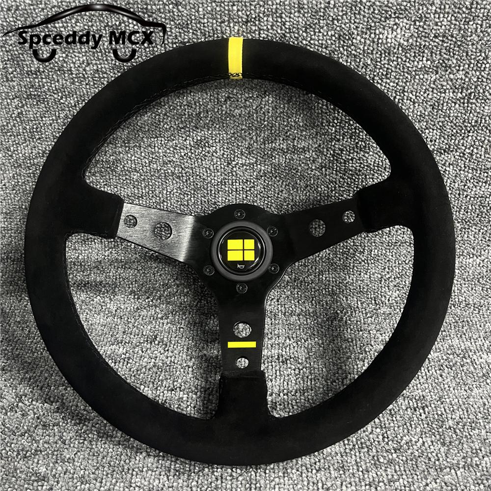 Universal 14inch Concave Racing Sports Steering Wheel Car Rally JDM Drifting Steering Wheel