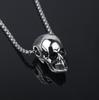 New Trendy Horror Skull Head Pendant Necklace Men's Fashion Metal Accessories Hip Hop Jewelry Party Gift