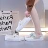 2025 Spring and Summer New Women's Flat-bottomed Versatile Non-slip Casual Shoes Mesh Breathable Small Daisy Board Shoes White Shoes