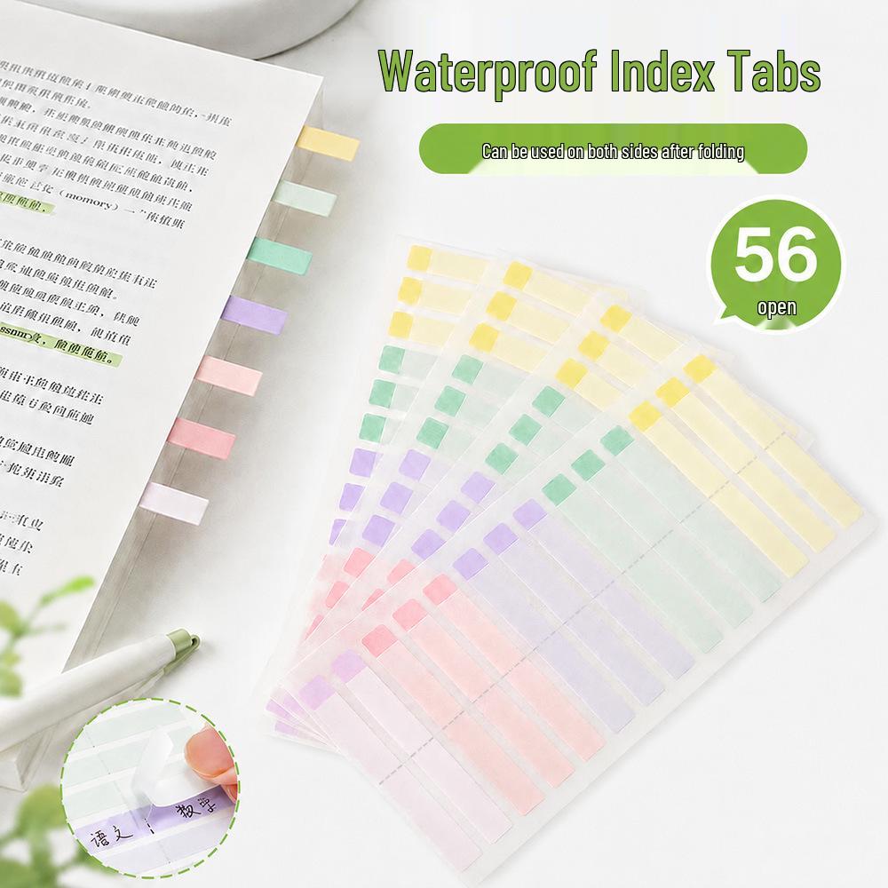 Gradient Morandi Waterproof Index Tabs: Long & Short for Student Notes & Key Item Classification