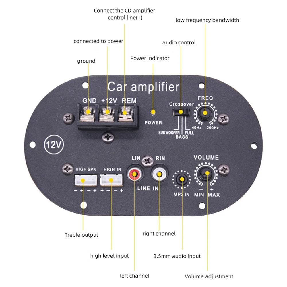 10 Inch Active Tunnel Subwoofer 12V Car Speakers Sound System With Amplifier Drive The Rhythm of The Music Car Audio Modified