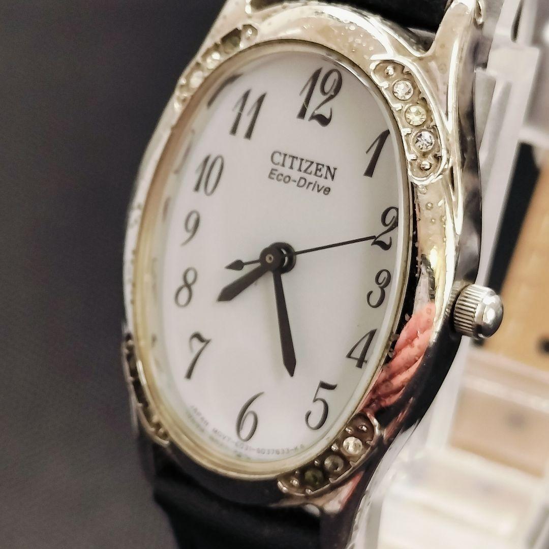 Used [In operation] Citizen Eco Drive E031 Silver Rhinestone Ladies