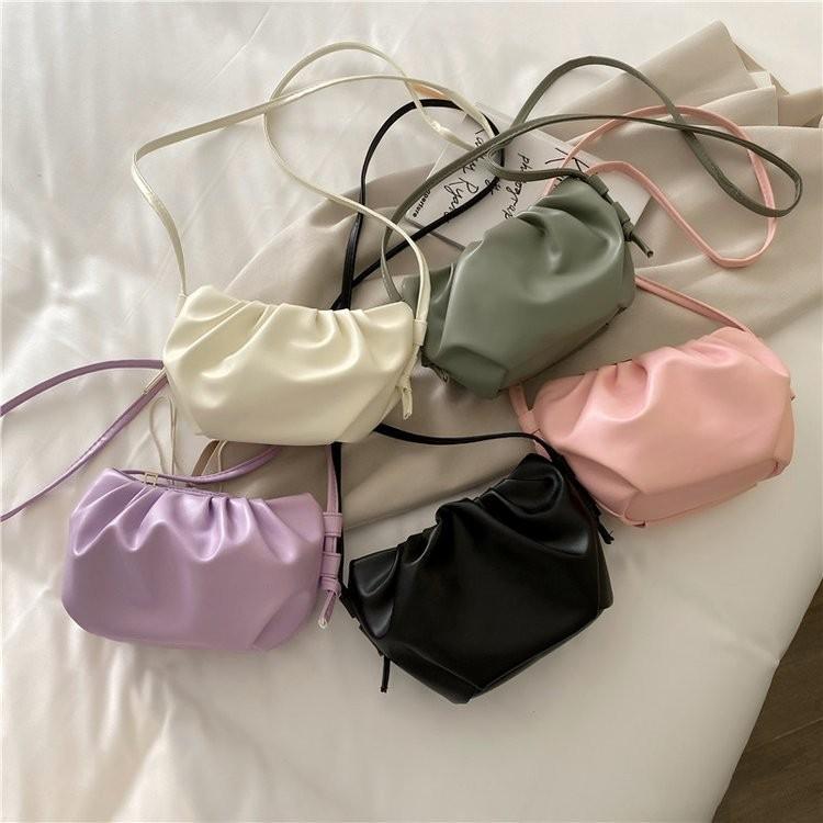 Stylish 2024 Korean Cloud Bag For Girls Soft And Colorful Mini Satchel For Casual Travel