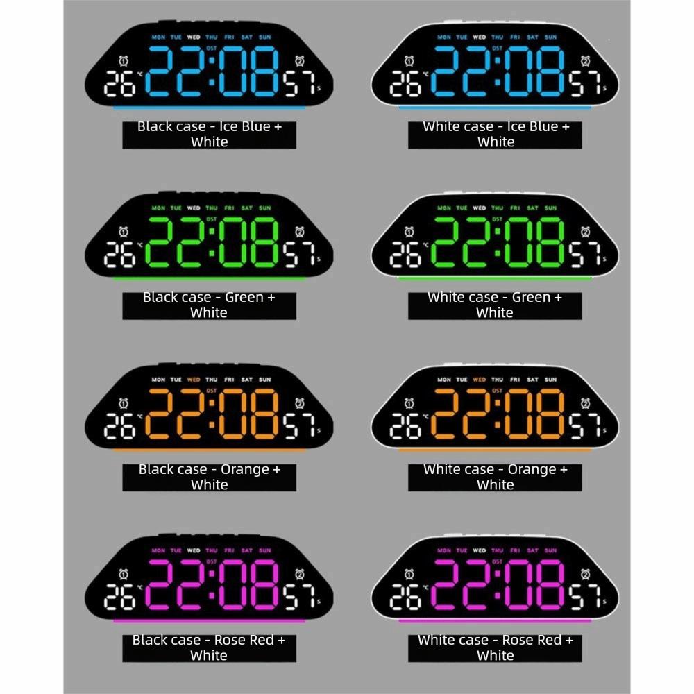 Humidity Display LED Alarm Clock Large Screen Electronic Clock Digital Clock  Living Room