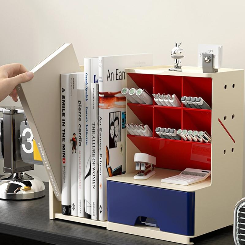 Large-Capacity Pen Holder Storage Box Retractable Desktop Storage Box High-Value Pen Barrel Light Luxury High-End Feel