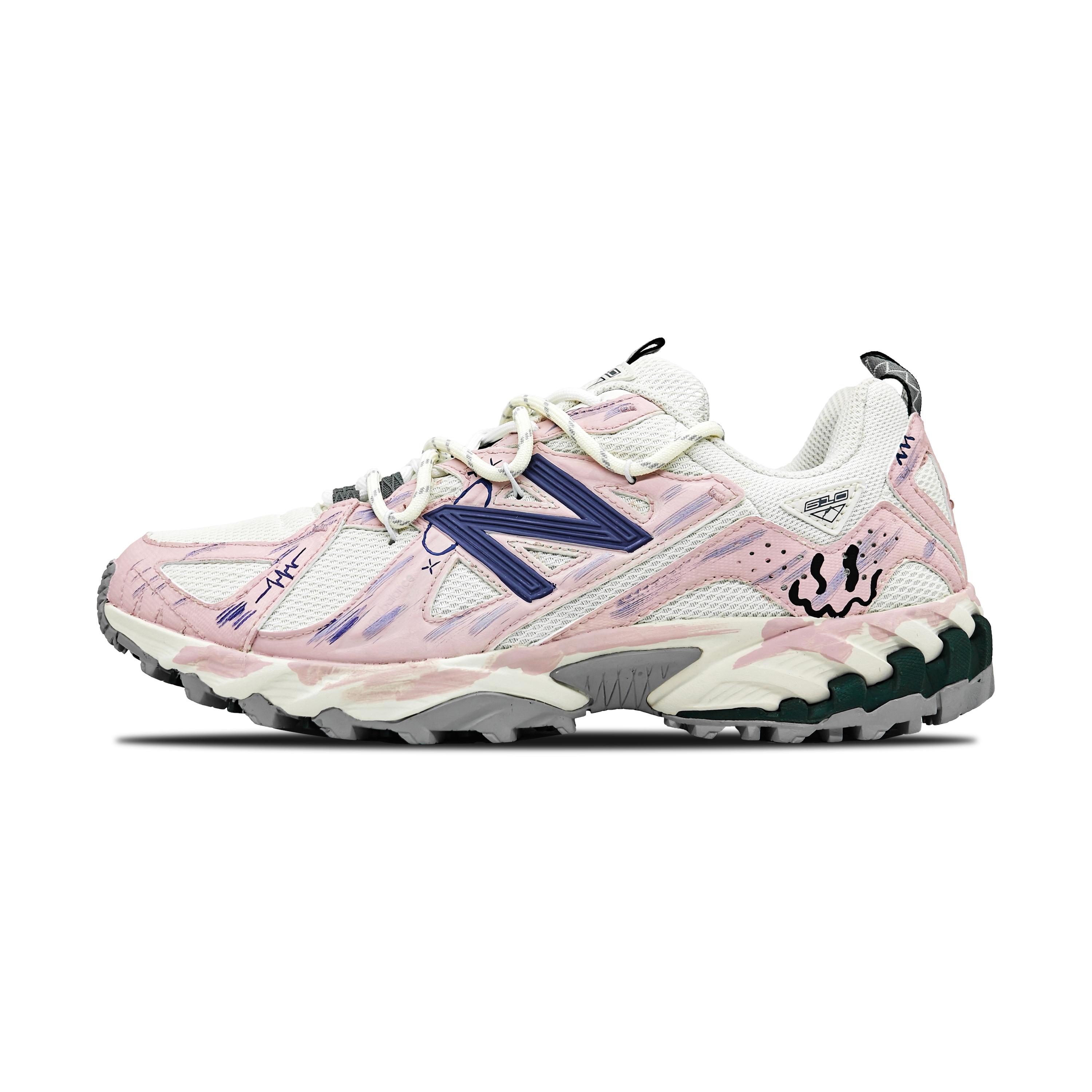

New Balance 610T Heartbeat Of Love Endless Longing Abrasion Resistant Low top Outdoor Shoes Unisex White Pink ML610TAG(Team443-) 37