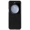 For Samsung Galaxy Z Flip6 5G Case Litchi Texture Leather Hard PC Phone Cover