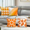 Modern Orange Geometry Pillowcase Printed Polyester 45X45Cm Throw Pillowcover Decorative Sofa Cushion Pillowslip Home Decor