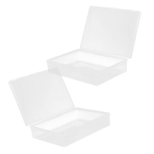HOOTNEE Playing Card Storage Box, Card Deck Case, Transparent Design, Portable Size, Stylish Storage, Small Item Organizer, Set of 2
