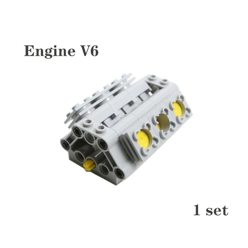 Technical Parts Kit V2 V4 V6 V8 V10 V12 V14 Engine Cylinder Building Blocks Bricks Model for High-tech Cars DIY Educational Toys