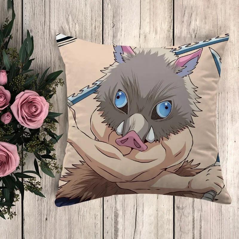 Kissen Demon Slayer Dekorative Kissenhülle Kissenbezug x Kissenbezüge Herbstdeko Sofakissen Bezüge für Bettkissen